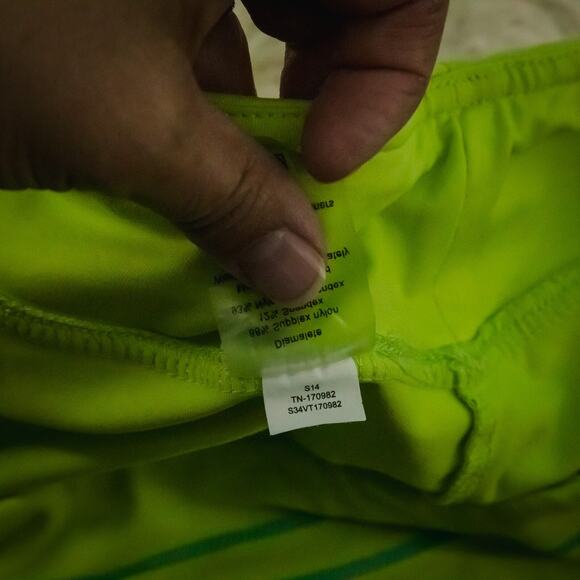 Title Nine Size Medium M Lime Green Breeze Contrast Stitching Pull On Skort - Picture 5 of 6